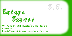 balazs buzasi business card